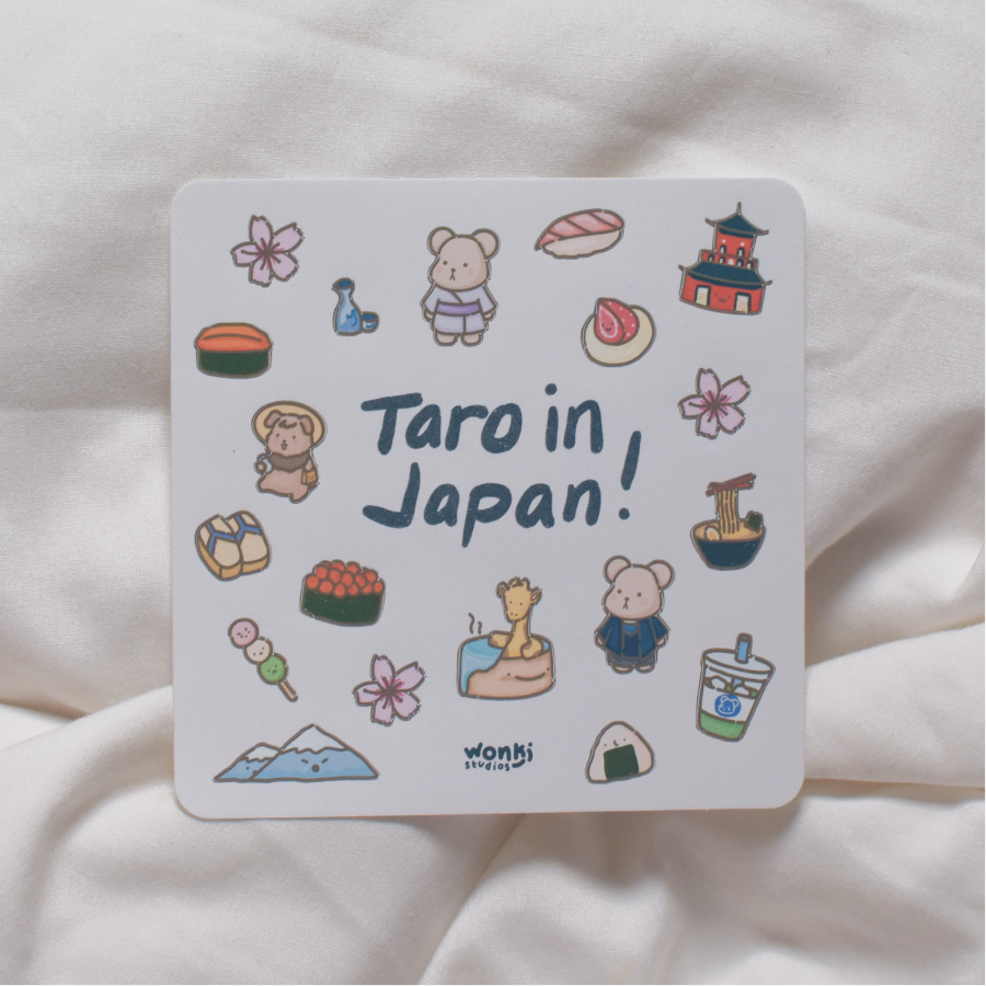 Taro in Japan Sticker Sheet