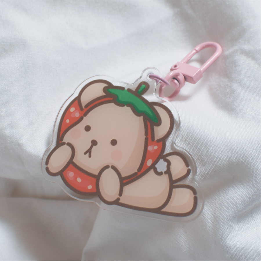 Strawberry Taro Acrylic Keychain