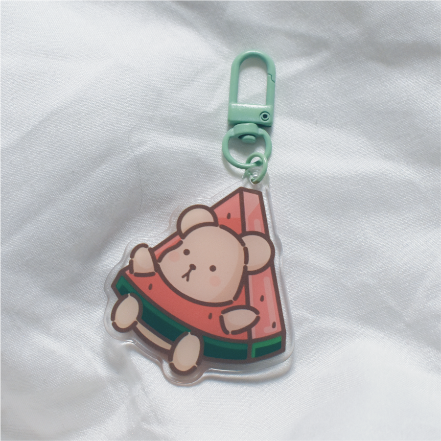 Watermelon Taro Acrylic Keychain