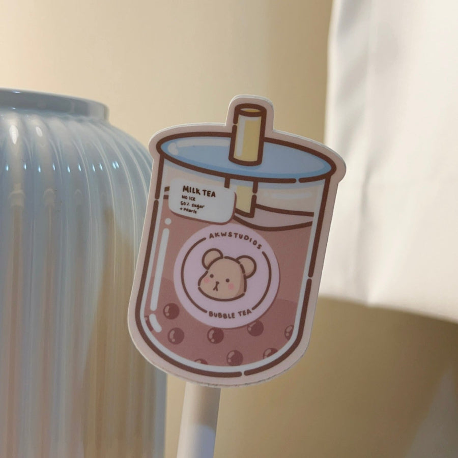 Wonki Studios' bubble tea sticker featuring a Taro the Bear branded bubble tea drink