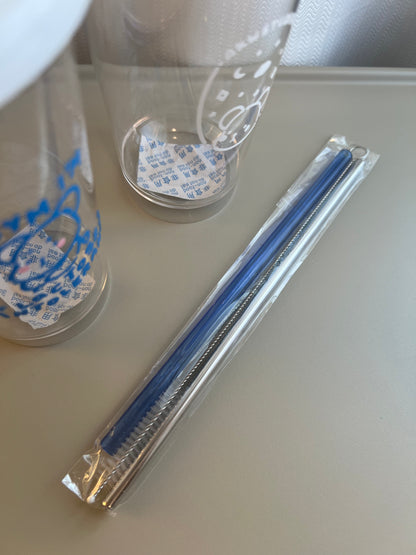 [B GRADE] Reusable Cup with Straw Set