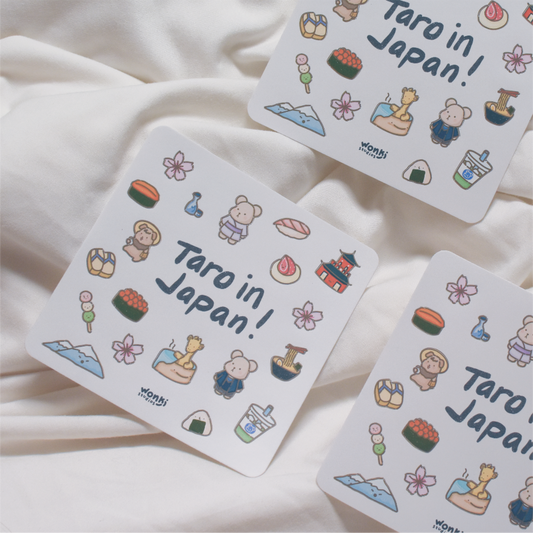 Taro in Japan Sticker Sheet