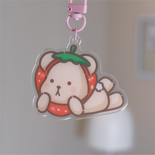 Strawberry Taro Acrylic Keychain