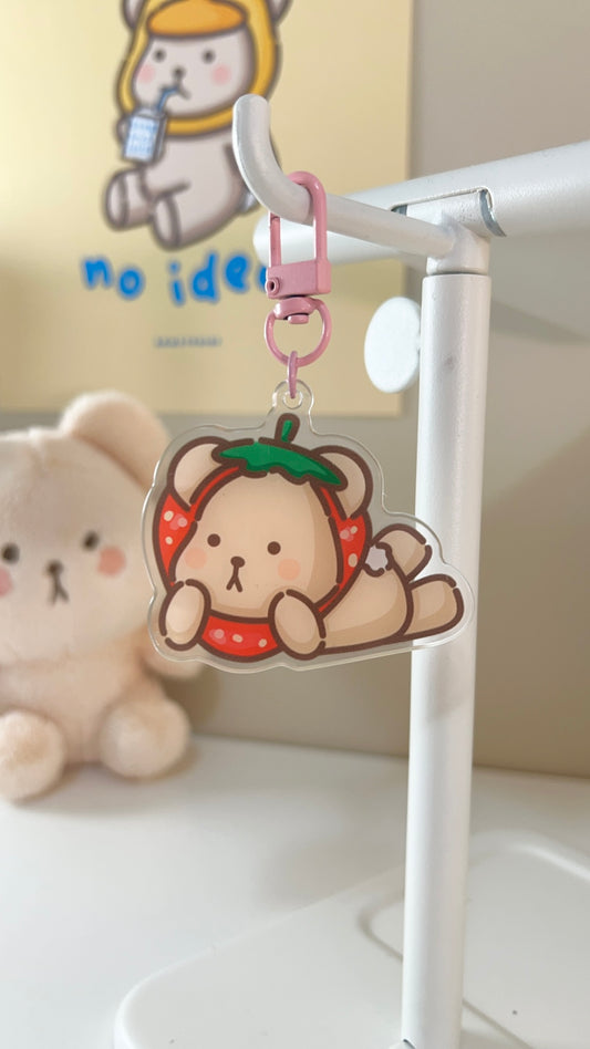 Strawberry Taro Acrylic Keychain