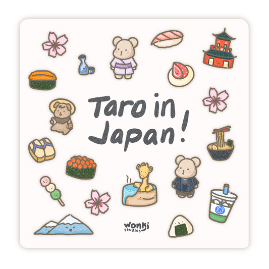 Taro in Japan Sticker Sheet