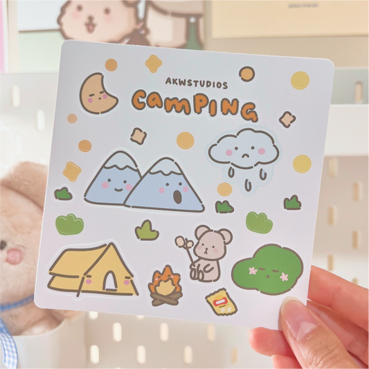 Camping Taro Sticker Sheet